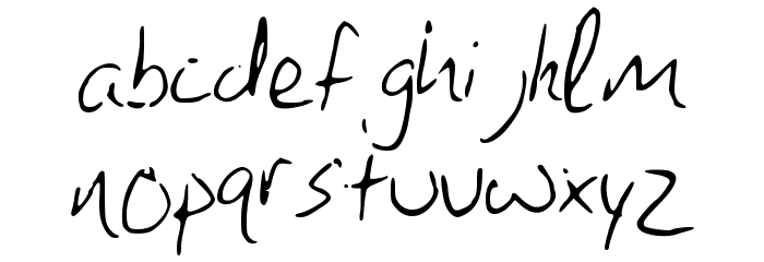 BrandonsHandwriting Font LOWERCASE