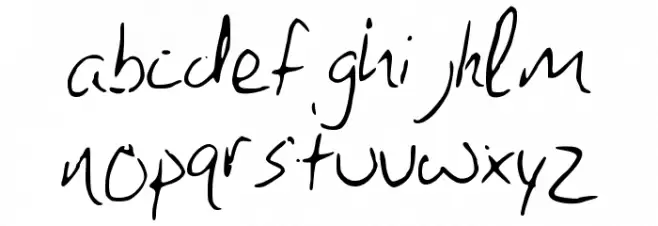 BrandonsHandwriting 字体 小写
