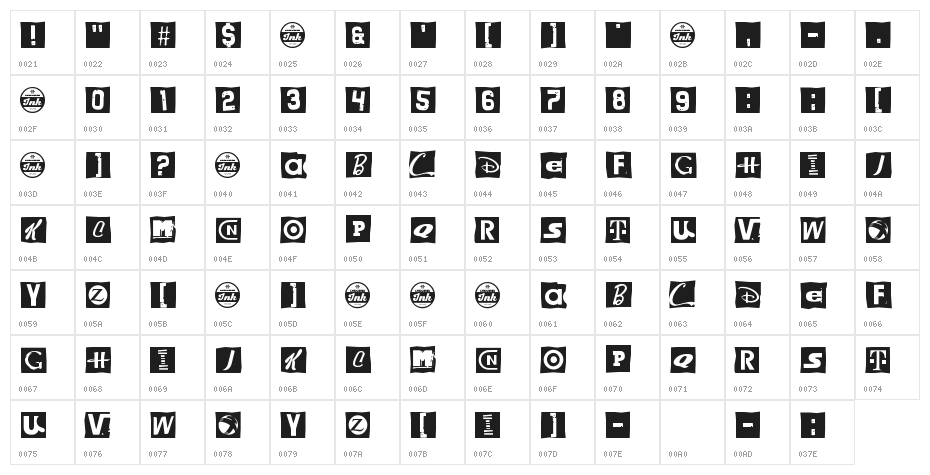 Brandsom Character Map
