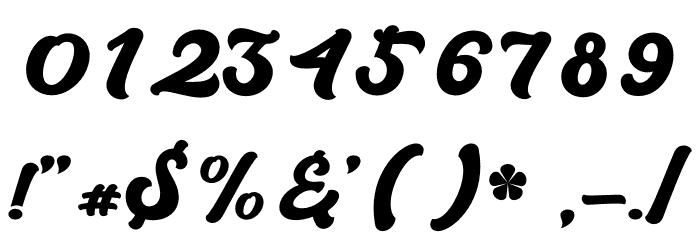 Brandy - Personal use Font OTHER CHARS