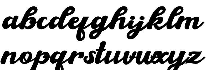 Brandy - Personal use Font LOWERCASE