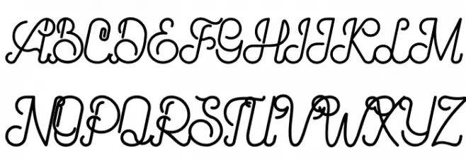 Brandy Script फ़ॉन्ट अपरकेस