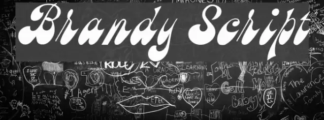 Brandy Script Schriftart examples