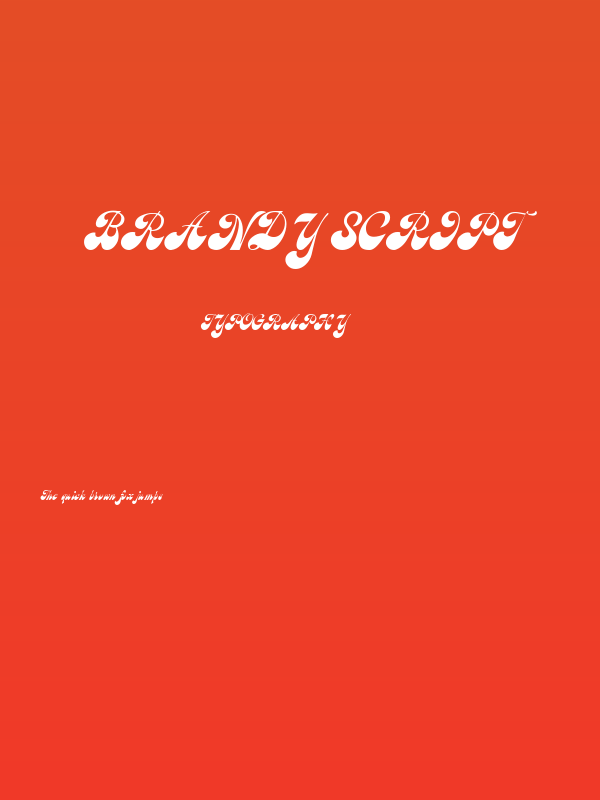 Brandy Script Poster