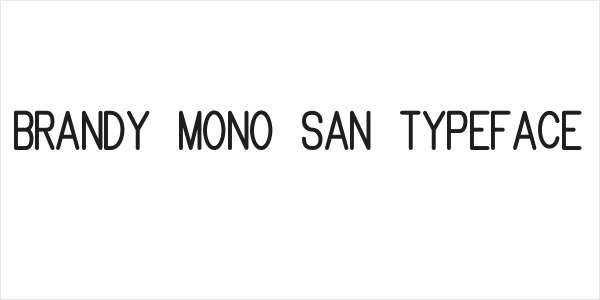 Brandy mono san typeface Logo