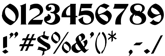 Brandywine Normal Font OTHER CHARS