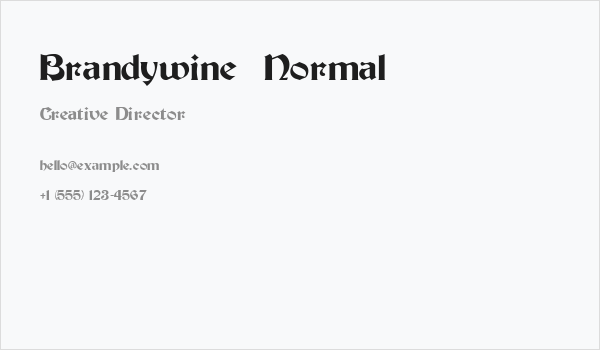 Brandywine  Normal Business Card