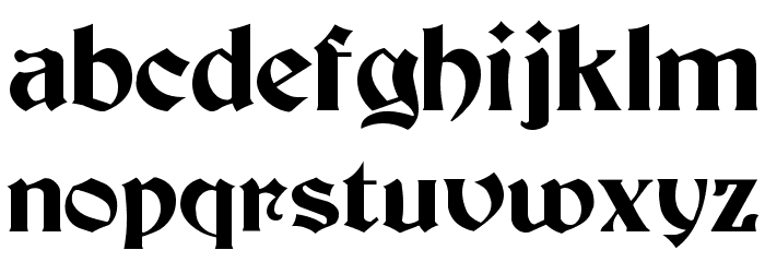 Brandywine Normal Font LOWERCASE