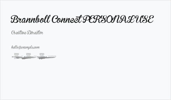 Brannboll Connect PERSONAL USE Business Card