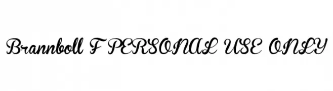 Brannboll F PERSONAL USE ONLY  baixar fontes gratis