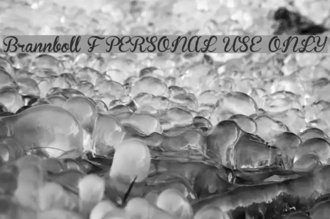 Brannboll F PERSONAL USE ONLY Font examples