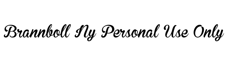 Brannboll Ny Personal Use Only Font