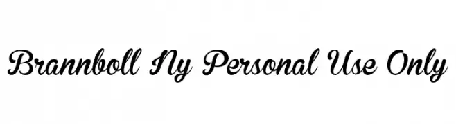 Brannboll Ny Personal Use Only  Frei Schriftart Herunterladen