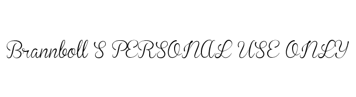 Brannboll S PERSONAL USE ONLY  免费字体下载