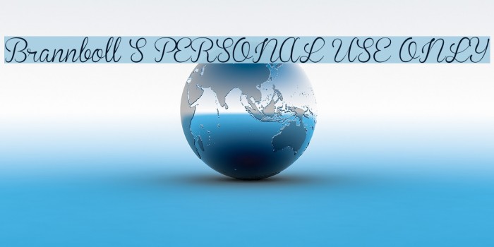 Brannboll S PERSONAL USE ONLY Font examples