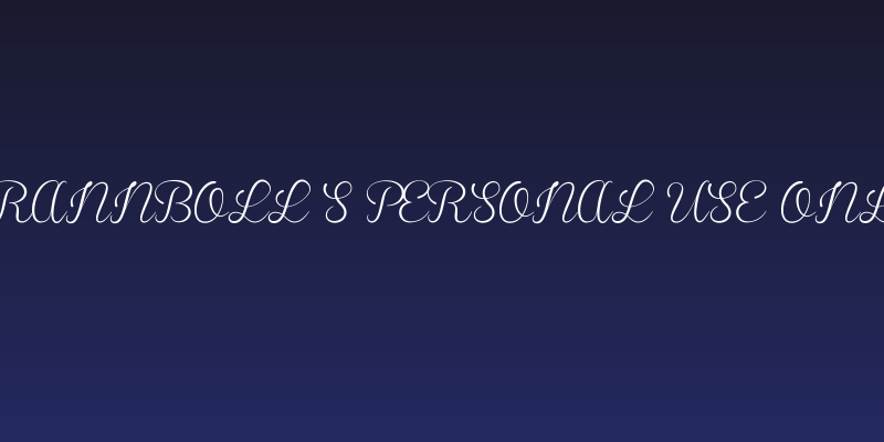 Brannboll S PERSONAL USE ONLY Social Header