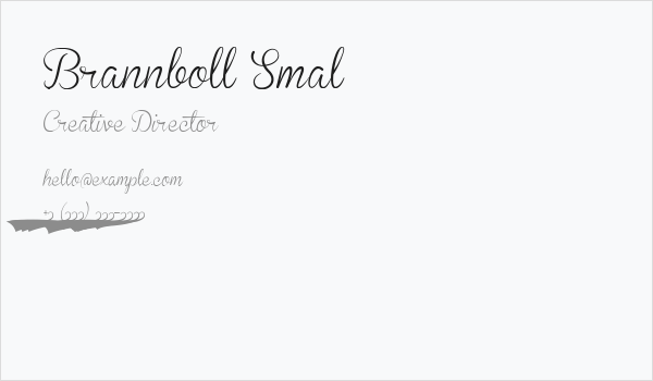 Brannboll Smal Business Card