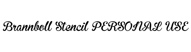 Brannboll Stencil PERSONAL USE  لخطوط تنزيل