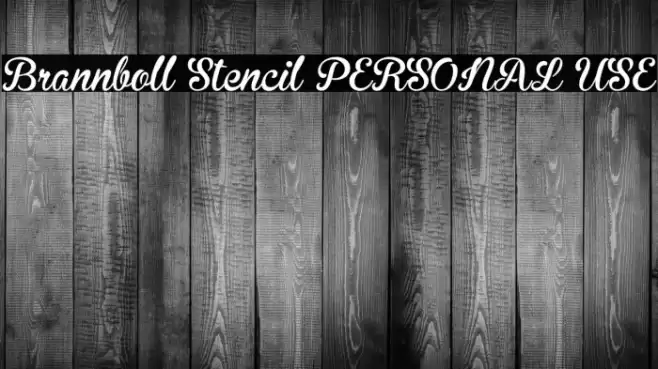 Brannboll Stencil PERSONAL USE Font examples
