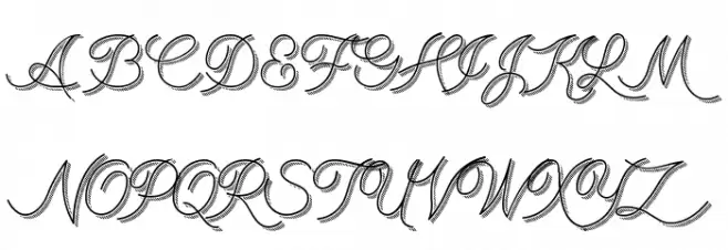 BranumCursive Font Litere mari