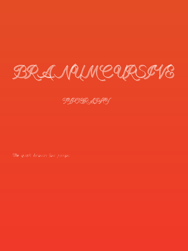 BranumCursive Poster
