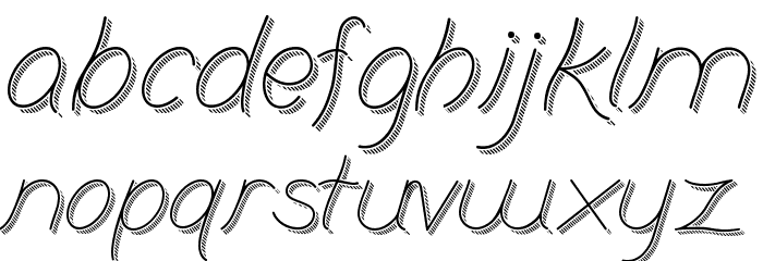 BranumCursive Font LOWERCASE