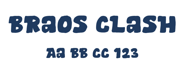 Braos Clash Font Preview