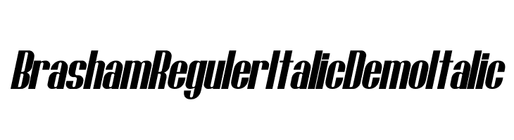 Brasham Reguler Italic Demo Italic  لخطوط تنزيل