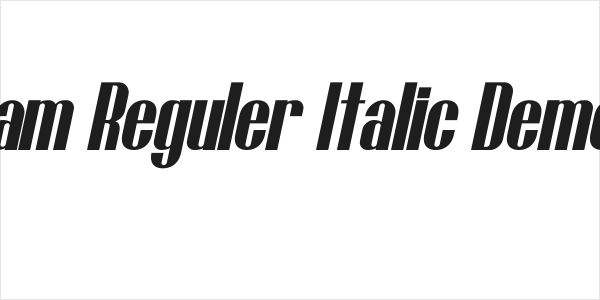 Brasham Reguler Italic Demo Italic Logo