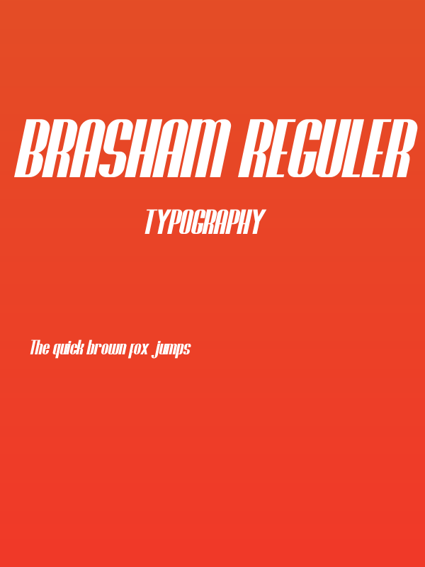 Brasham Reguler Italic Demo Italic Poster