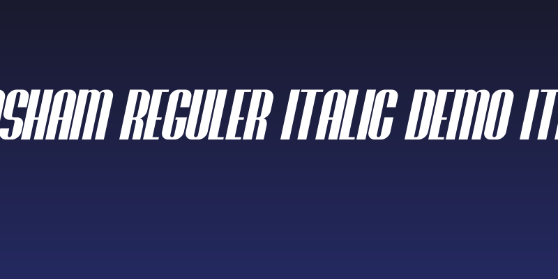 Brasham Reguler Italic Demo Italic Social Header