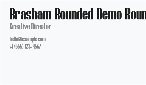 Brasham Rounded Demo Rounded Business Card