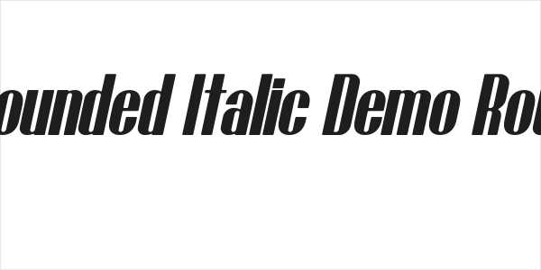 Brasham Rounded Italic Demo Rounded Italic Logo