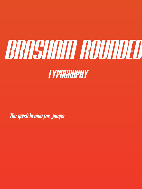 Brasham Rounded Italic Demo Rounded Italic Poster