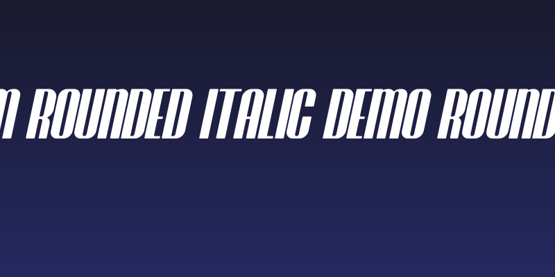 Brasham Rounded Italic Demo Rounded Italic Social Header