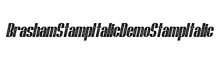 Brasham Stamp Italic Demo Stamp Italic  Скачать бесплатные шрифты