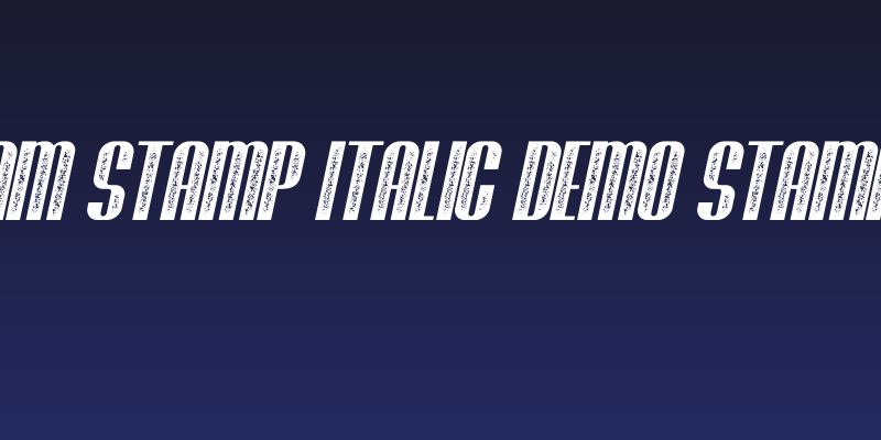 Brasham Stamp Italic Demo Stamp Italic Social Header