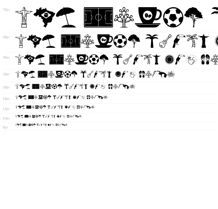 Brasil Icons Waterfall