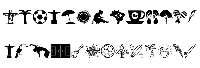 Brasil Icons Font LOWERCASE