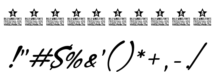 Brasileirinha Personal Use Regular Font OTHER CHARS