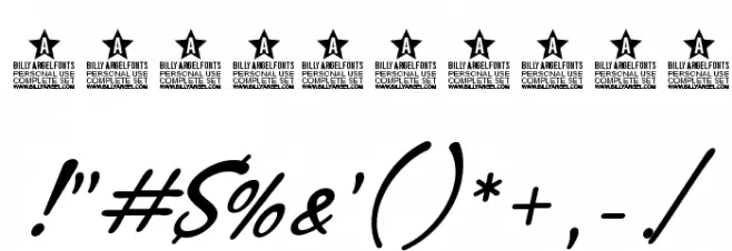 Brasileirinha Personal Use Regular Font OTHER CHARS