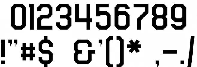 Brasilia Short Font OTHER CHARS