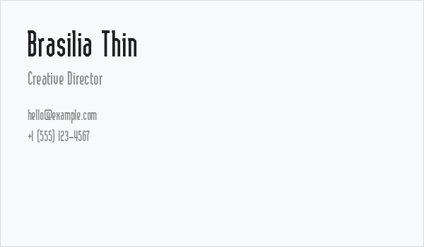 Brasilia Thin Business Card