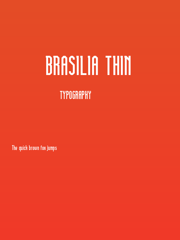 Brasilia Thin Poster