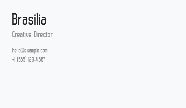 Brasilia Business Card