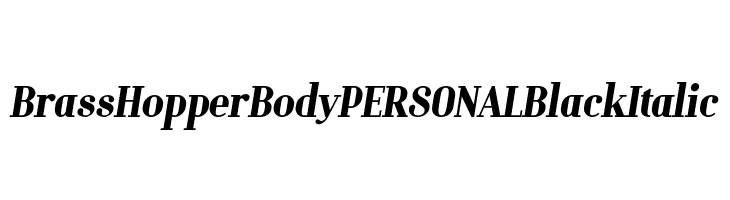 Brass Hopper Body PERSONAL Black Italic  Fuentes Gratis Descargar