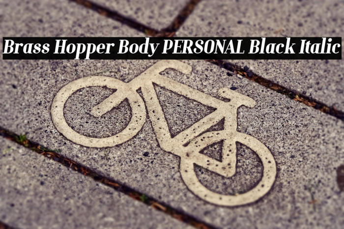 Brass Hopper Body PERSONAL Black Italic Example 1