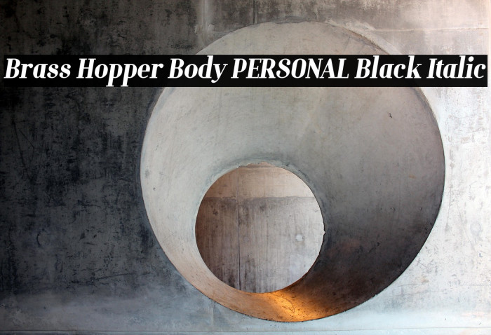 Brass Hopper Body PERSONAL Black Italic Example 2