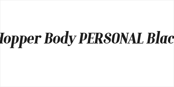 Brass Hopper Body PERSONAL Black Italic Logo