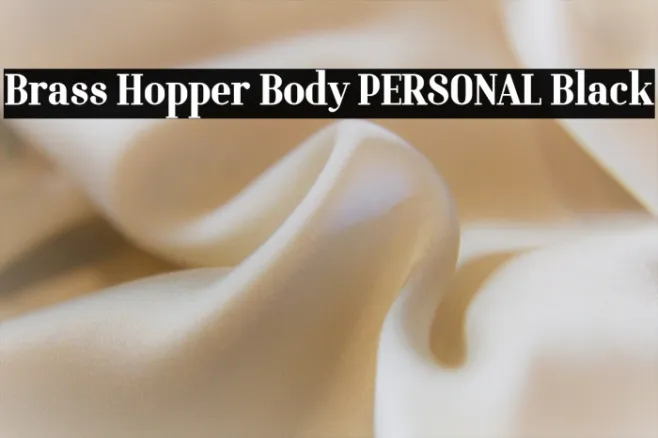 Brass Hopper Body PERSONAL Black Example 1